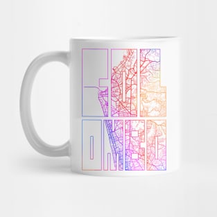 Colombo, Sri Lanka - Colorful City Map Typography - Colorful Mug